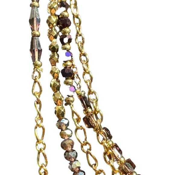Style & Co Gold-Tone Multicolor Beaded Layered Strand Necklace, 36" + 3"Extender - Picture 3 of 5